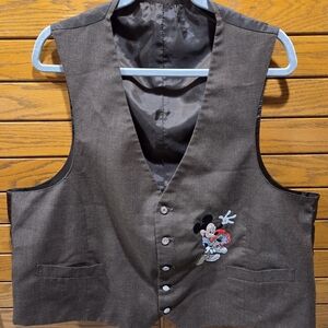 Brown Embroidered Vest